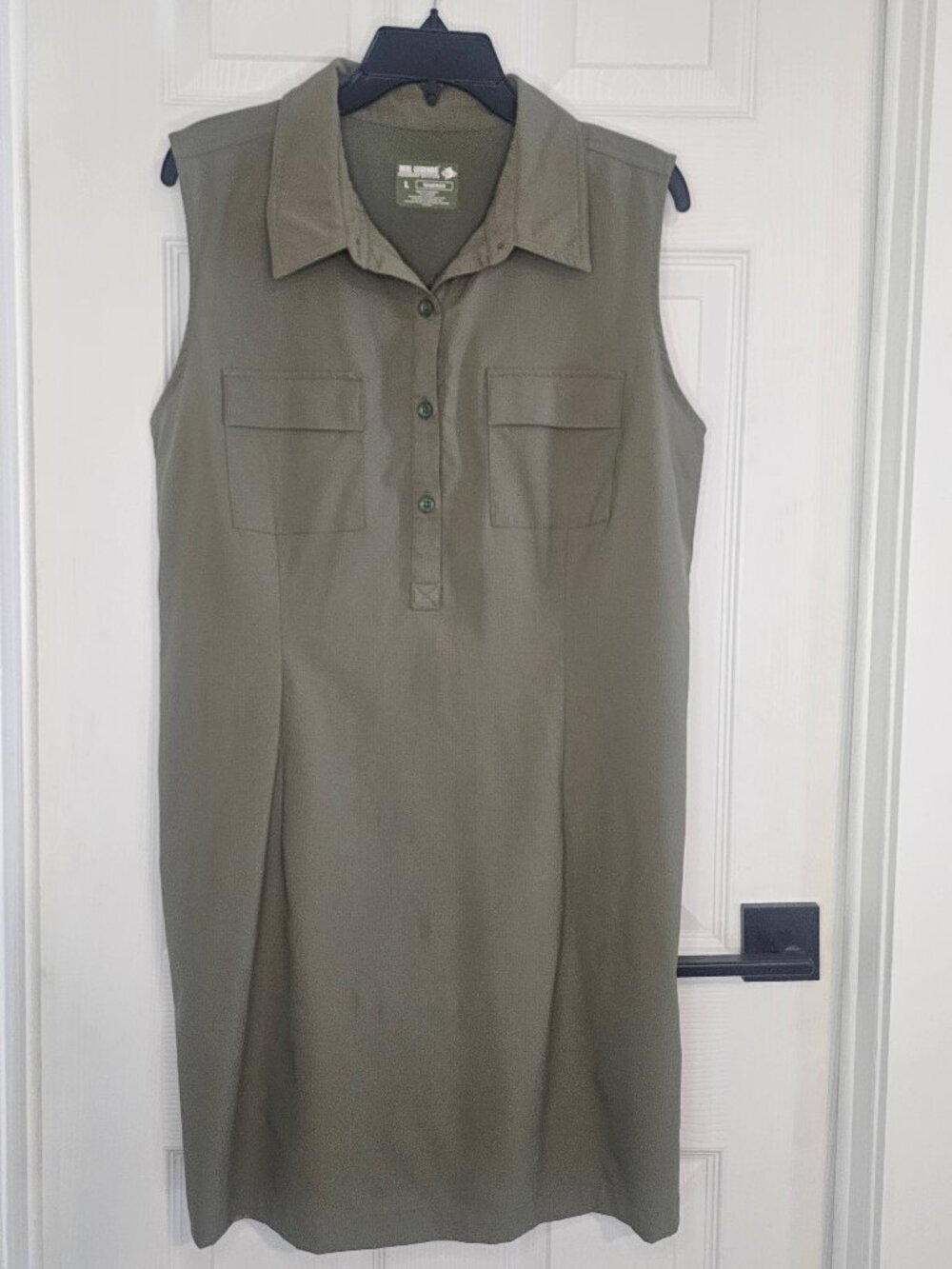 Reel Legends Mariner L Olive Green Sleeveless Dress